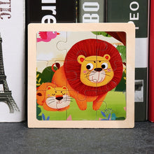 Load image into Gallery viewer, 11X11CM Kids Wooden Puzzle Cartoon Animal Traffic Tangram Wood Puzzle Toys Educational Jigsaw Toys for Children GiftS