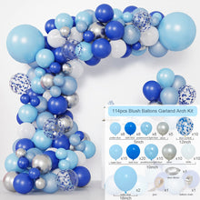 Load image into Gallery viewer, Blue Metallic Balloons Garland Kit Gold Confetti Balloon Arch Birthday Party Decoration Kids Wedding Birthday Baby Shower Boy