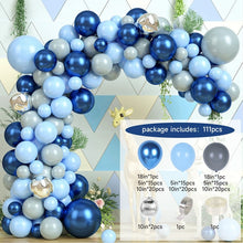 Load image into Gallery viewer, Blue Metallic Balloons Garland Kit Gold Confetti Balloon Arch Birthday Party Decoration Kids Wedding Birthday Baby Shower Boy