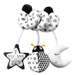 Sensory Cloth Book High Contrast Baby Toys 0 12 Months Newborn Crib Toys Black and White Animal Cloth Books Montessori Baby Book