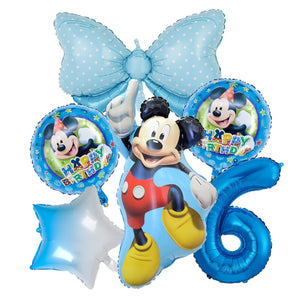 1set Disney Pink Minnie Mouse Foil Balloon Girl&#39;s Birthday Party Decoration 1 2 3 4 5 6 7st baby shower supplies Kids Toy Globos