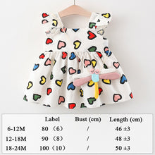 Load image into Gallery viewer, Summer Clothes Baby Girl Beach Dresses Casual Fashion Print Cute Bow Flower Princess Dress Newborn Clothing Set