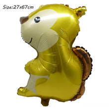 Load image into Gallery viewer, Hedgehog Fox Deer Foil Balloons Safari Birthday Green Jungle Party Decoration Latex Balloon Baby Shower Kids Party Decor Ball