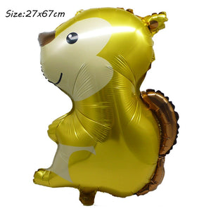 Hedgehog Fox Deer Foil Balloons Safari Birthday Green Jungle Party Decoration Latex Balloon Baby Shower Kids Party Decor Ball
