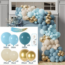 Load image into Gallery viewer, Blue Metallic Balloons Garland Kit Gold Confetti Balloon Arch Birthday Party Decoration Kids Wedding Birthday Baby Shower Boy