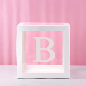 Transparent Alphabet Balloon Box Wedding Baby Shower Boy Girl Decoration Birthday Party Kids Baby Shower 1st Birthday Decor