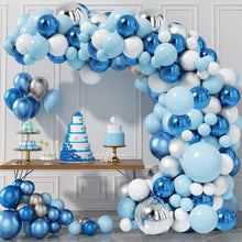 Load image into Gallery viewer, Blue Metallic Balloons Garland Kit Gold Confetti Balloon Arch Birthday Party Decoration Kids Wedding Birthday Baby Shower Boy