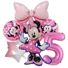 Load image into Gallery viewer, 1set Disney Pink Minnie Mouse Foil Balloon Girl&#39;s Birthday Party Decoration 1 2 3 4 5 6 7st baby shower supplies Kids Toy Globos