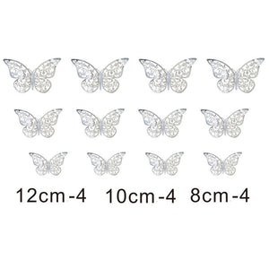 Purple Pink Butterfly Cake Decoration Happy Birthday Cake Topper Handmade Painted For Wedding Birthday Party Baby Shower