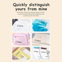 Load image into Gallery viewer, Cartoon Dinosaur Custom Name Stamp For Clothing Personalise For Baby Student Clothes Chapter Children&#39;s Seal Cute For Kids