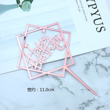 Load image into Gallery viewer, 10Pcs/Pack Acrylic Cake Toppers Happy Birthday Cake Toppers For Womens Mens Kids Birthday Party Decor Baby Shower Supplies Tools