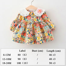 Load image into Gallery viewer, Summer Clothes Baby Girl Beach Dresses Casual Fashion Print Cute Bow Flower Princess Dress Newborn Clothing Set