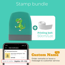 Load image into Gallery viewer, Cartoon Dinosaur Custom Name Stamp For Clothing Personalise For Baby Student Clothes Chapter Children&#39;s Seal Cute For Kids