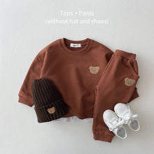 Load image into Gallery viewer, Fashion Toddler Baby Boys Girl Fall Clothes Sets Baby Girl Clothing Set Kids Sports Bear Sweatshirt Pants 2Pcs Suits Outfits