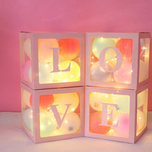 Load image into Gallery viewer, Custom Name Letter Baby Shower Box Birthday Wedding Balloon Box Party Anniversary Decoration Kids Babyshower Girl Gender Reveal