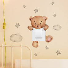 Load image into Gallery viewer, Cartoon Bear Star Switch Sticker For Kid Baby Room Bedroom Decoration Mural Self-adhesive Home Decor Wallpaper Cute Wall Decals