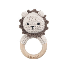 Load image into Gallery viewer, Newborn Baby Rattles Cute Cartoon Animal Rabbit Grab Ability Training Toys Infant Bell Toy Original Wood Crochet Hook Knitted