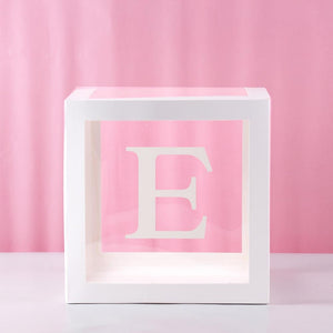 Transparent Alphabet Balloon Box Wedding Baby Shower Boy Girl Decoration Birthday Party Kids Baby Shower 1st Birthday Decor