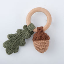 Load image into Gallery viewer, Newborn Baby Rattles Cute Cartoon Animal Rabbit Grab Ability Training Toys Infant Bell Toy Original Wood Crochet Hook Knitted