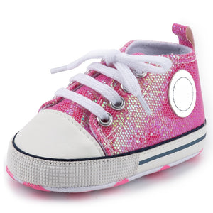 Classic Flash Baby Shoes Infant Boys Girls Sports Shoes Crib Shoes Toddlers Soft Sole Anti-slip First Walkers Baby Sneakers