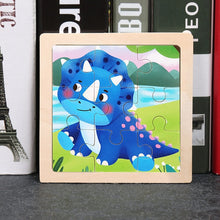 Load image into Gallery viewer, 11X11CM Kids Wooden Puzzle Cartoon Animal Traffic Tangram Wood Puzzle Toys Educational Jigsaw Toys for Children GiftS