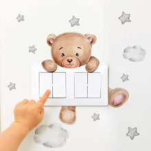 Load image into Gallery viewer, Cartoon Bear Star Switch Sticker For Kid Baby Room Bedroom Decoration Mural Self-adhesive Home Decor Wallpaper Cute Wall Decals