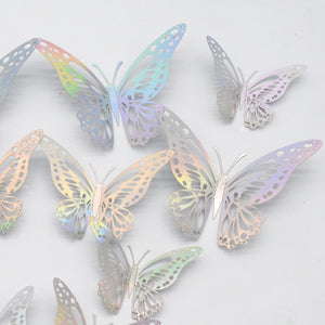 Purple Pink Butterfly Cake Decoration Happy Birthday Cake Topper Handmade Painted For Wedding Birthday Party Baby Shower