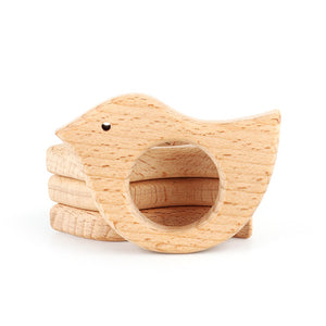 1pcs Wooden Baby Teether Animal BPA Free DIY Pacifier Chain Necklace Accessories Tooth Pendant Nursing Teether Toys Gift