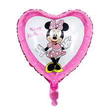 Load image into Gallery viewer, 1set Disney Pink Minnie Mouse Foil Balloon Girl&#39;s Birthday Party Decoration 1 2 3 4 5 6 7st baby shower supplies Kids Toy Globos