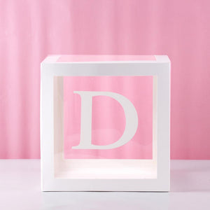 Transparent Alphabet Balloon Box Wedding Baby Shower Boy Girl Decoration Birthday Party Kids Baby Shower 1st Birthday Decor