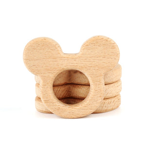 1pcs Wooden Baby Teether Animal BPA Free DIY Pacifier Chain Necklace Accessories Tooth Pendant Nursing Teether Toys Gift