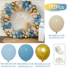 Load image into Gallery viewer, Blue Metallic Balloons Garland Kit Gold Confetti Balloon Arch Birthday Party Decoration Kids Wedding Birthday Baby Shower Boy