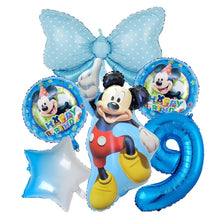 Load image into Gallery viewer, 1set Disney Pink Minnie Mouse Foil Balloon Girl&#39;s Birthday Party Decoration 1 2 3 4 5 6 7st baby shower supplies Kids Toy Globos