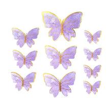 Load image into Gallery viewer, Purple Pink Butterfly Cake Decoration Happy Birthday Cake Topper Handmade Painted For Wedding Birthday Party Baby Shower