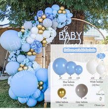 Load image into Gallery viewer, Blue Metallic Balloons Garland Kit Gold Confetti Balloon Arch Birthday Party Decoration Kids Wedding Birthday Baby Shower Boy