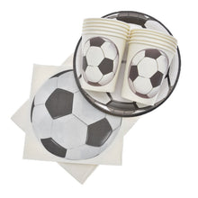 Load image into Gallery viewer, Football Theme Disposable Tableware Set  Sport Boy Birthday Party Baby Shower Cake Decor Supplies Soccer Pattern Cup Plate Straw