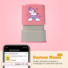 Load image into Gallery viewer, Cartoon Dinosaur Custom Name Stamp For Clothing Personalise For Baby Student Clothes Chapter Children&#39;s Seal Cute For Kids