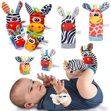 Load image into Gallery viewer, Baby Toys 0 6 12 Months Cute Stuffed Animals Baby Rattle Socks Wrist Baby Rattles Newborn Toys Make Sounds Games For Babies