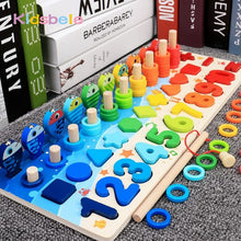 Load image into Gallery viewer, Kids Montessori Math Toys For Toddlers Educational Wooden Puzzle Fishing Toys Count Number Shape Matching Sorter Games Board Toy